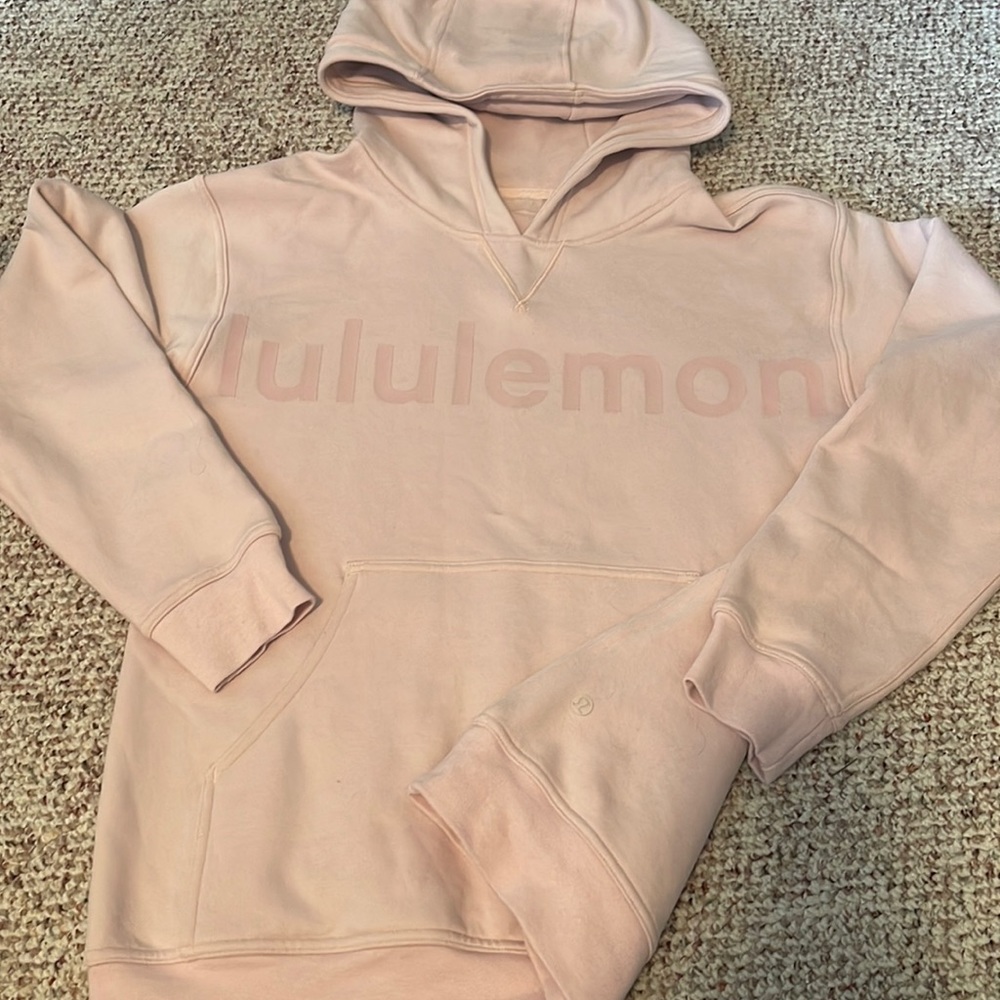 Pale pink lululemon hoodie